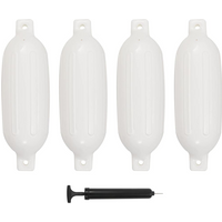 vidaXL Boat Bumper 4 pcs White 58.5x16.5 cm PVC