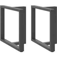vidaXL Dining Table Legs T-Shaped 2 pcs Anthracite 70x35x(72-73) cm Steel