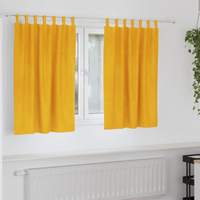 Curtains with Curtains Mustard 140 x Velvet