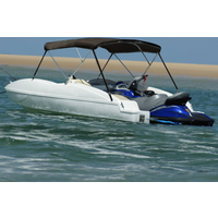 vidaXL 3-bow Bimini Top Black 183x140x137 cm
