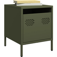 vidaXL Bedside Cabinets 2 pcs Olive Green 35x39x43.5 cm Steel