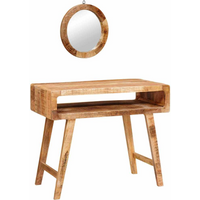 vidaXL Dressing Table Brown 90 x 76 x 45 cm Solid mango wood