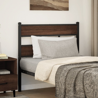 Headboard Oak Steel and Engineered Wood