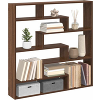 vidaXL Wall Cube Shelf 7 Compartments Brown Oak Engineered Wood