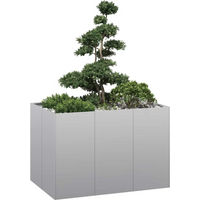 vidaXL Planter 120x80x80 cm Galvanised Steel