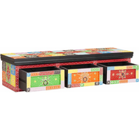 vidaXL TV Cabinet Multicolour 100 x 30 x 24 cm Solid Mango wood