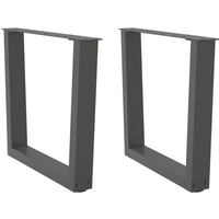vidaXL Coffee Table Legs V-Shape 2 pcs Anthracite 50x(42-43.3) cm Steel