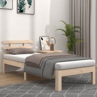 vidaXL Bed Frame without Mattress 75x190cm Small Single