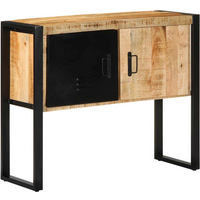 vidaXL Console Cabinet 90x35x75 cm Solid Rough Wood Mango