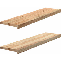 vidaXL Window Sills 2 pcs Untreated 100x25x2 cm Solid Wood Oak