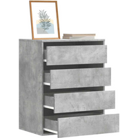 vidaXL Corner Chest of Drawers Concrete Grey 60x41x76 cm Engineered Wood