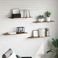 vidaXL Bookshelf Board 4 pcs Brown 80 x 20 x 1.5 cm Engineered wood