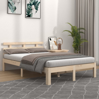 vidaXL Bed Frame without Mattress Solid Wood 200x200 cm