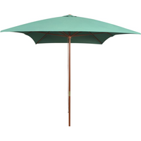 vidaXL Garden Parasol 200x300 cm Wooden Pole Green