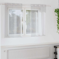 vidaXL Voile Curtain 2 pcs Light Grey 140 x 140 cm Polyester