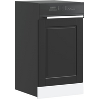 vidaXL Dishwasher Panel Porto Black 45x1,5x67 cm Engineered Wood