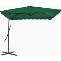 vidaXL Garden Parasol with Steel Pole 250x250 cm Green