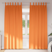 vidaXL Blackout Curtains with Rings 2 pcs Bright Orange 225 x 140 cm