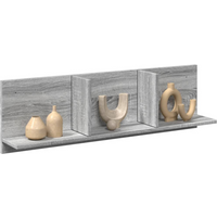 vidaXL Wall Cabinet 100x16.5x30 cm Grey Sonoma Engineered Wood