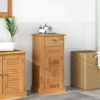 vidaXL Bathroom Cabinet with Drawer VIGO Honey brown 37.5 x 34 x 80 cm