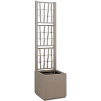 vidaXL Garden Planter Grey 36 x 36 x 140 cm Polypropylene