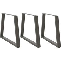 vidaXL Dining Table Legs V-Shape 3 pcs Anthracite 90x(72-73.3) cm Steel