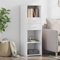 vidaXL Highboard White 40x42.5x124 cm Engineered Wood