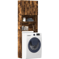 vidaXL Washing Machine Cabinet Smoked Oak 64x24x190 cm Engineered Wood