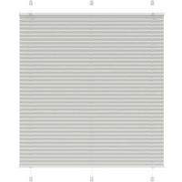 vidaXL Pleated Blind Light Grey 120x100 cm Fabric Width 119.4 cm Polyester