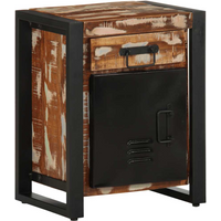 vidaXL Bedside Cabinet Multicolour 40x30x50 cm Solid Wood Reclaimed