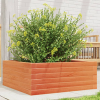 vidaXL Garden Planter Wax Brown 60x60x23 cm Solid Wood Pine