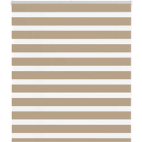 vidaXL Zebra Blind Sand Brown 125x150 cm Fabric Width 120.9 cm Polyester