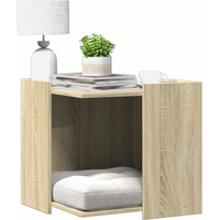 vidaXL Cat Litter Box Enclosure Sonoma Oak 53x53x51 cm Engineered Wood