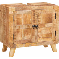 vidaXL Bathroom Cabinet Brown Solid Mango wood and Engineered wood