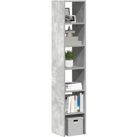 vidaXL Bookcases 2 pcs Stackable Concrete Grey 30x30x80 cm Engineered Wood