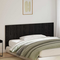 vidaXL Headboard Black Oak 200 x 1.5 x 80 cm Engineered Wood