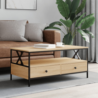 vidaXL Coffee Table Sonoma Oak 100x51x45 cm Engineered Wood