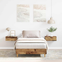 vidaXL Bed Frame No Mattress Old Wood 90x200 cm Engineered Wood