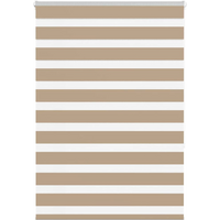 vidaXL Zebra Blind Sand Brown 105x150 cm Fabric Width 100.9 cm Polyester