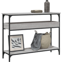 vidaXL Console Table with Shelf Grey Sonoma 100x29x75cm Engineered Wood