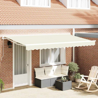 vidaXL Awning Replacement Fabric Cream 400 x 200 cm Canvas