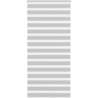 vidaXL Zebra Blind Light Grey 105x200 cm Fabric Width 100.9 cm Polyester