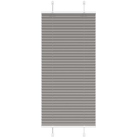 vidaXL Pleated Blind Anthracite 65x150 cm Fabric Width 64.4 cm Polyester