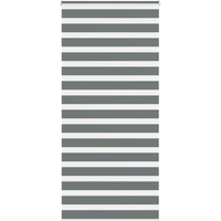 vidaXL Zebra Blind Dark Grey 105x230 cm Fabric Width 100.9 cm Polyester