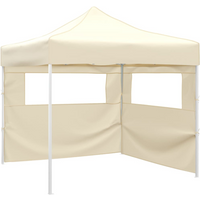 vidaXL Foldable Tent with 2 Walls 291x291x315 cm Cream