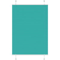 vidaXL Pleated Blind Petrol Green 85x150 cm Fabric Width 84.4 cm Polyester