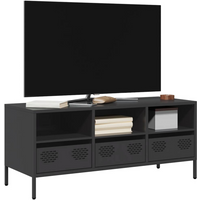 vidaXL TV Cabinet Black 101.5x39x43.5 cm Cold-rolled Steel