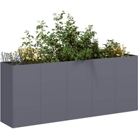 vidaXL Planter Anthracite 200x40x80 cm Cold-rolled Steel