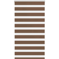 vidaXL Zebra Blind Brown 80x150 cm Fabric Width 75.9 cm Polyester