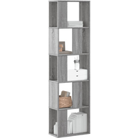 vidaXL Bookcase 5-Tier Grey Sonoma 45x23.5x162.5 cm Engineered Wood